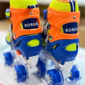 Kids Roller Skates - Blue and Orange